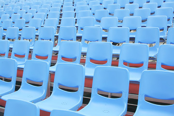 Fototapeta premium Concert Bleachers in blue