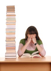 Girl and Books