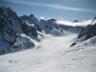 Le Glacier d'Argenti&egrave;re depuis les Grands Montets