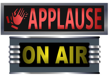 ON AIR & APPLAUSE Theater Broadcasting Studio Signs
