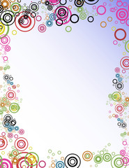 Colorful Circle Frame Background