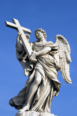 Castel Angelo Angel in Rome, Italy.