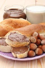 bagel with chocolate