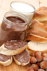 bagel with chocolate