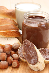 bagel with chocolate