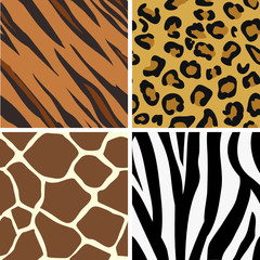 Cotton fabric Seamless tiling animal print patterns