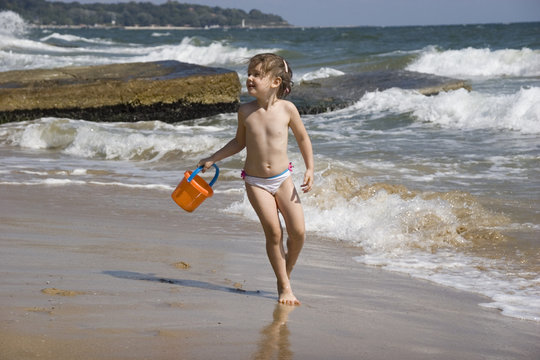 On th e beach