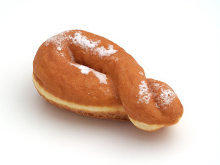 twisted iced donut