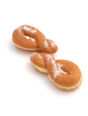 twisted iced donuts