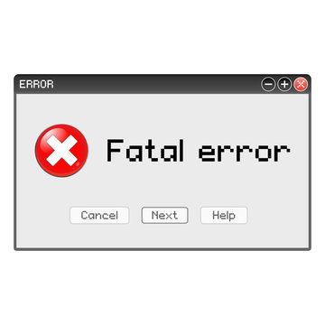 fen&ecirc;tre de navigateur - Erreur