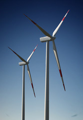 Wind turbines farm