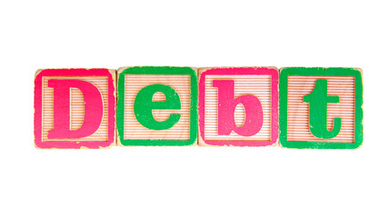 Debt Written in Old Wooden Blocks