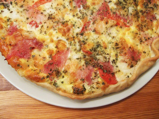 Gros plan quiche légumes