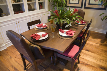 Luxury home dining room.