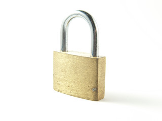 Naklejka premium Lock over white