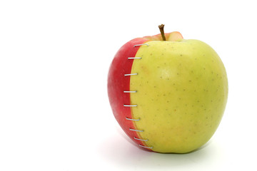 stapled apple