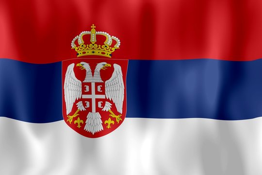 serbie drapeau froiss&eacute; serbia crumpled flag