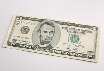five dollar bill I