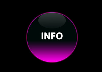 Button info pink neon