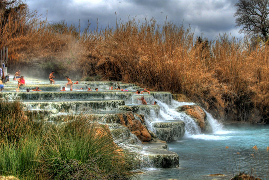 Hot Spring In Saturnia (Italy)