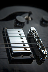 Details of a jazz guitar