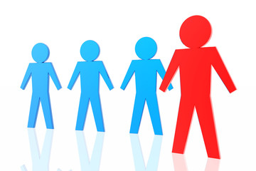 Red leader and business team