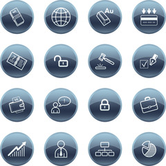 Mineral drop business icons