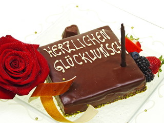 herzlichen glückwunsch schokoladenkuchen