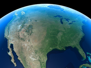 United States as seen from space