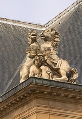 Les Invalides, Paris, the detail of the roof
