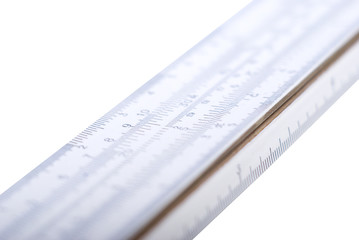 Measuring straightedge close-up