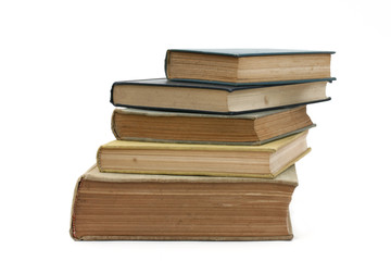 old books isolated on white