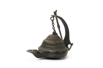 old turkish lamp isolated on white
