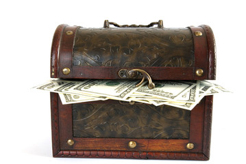 casket   with money
