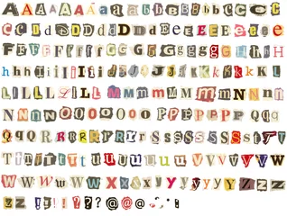 Torn newspaper letters alphabet © NinaMalyna