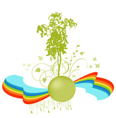 Green world illustration