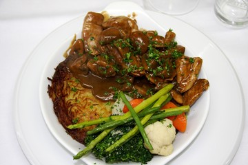 Rösti mit Filetspitzen