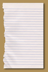 Naklejka premium Sheet of ripped notepaper.
