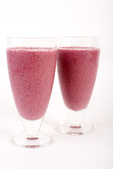 Couple of mixed berry smoothies