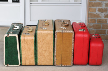 Set of vintage suitcases