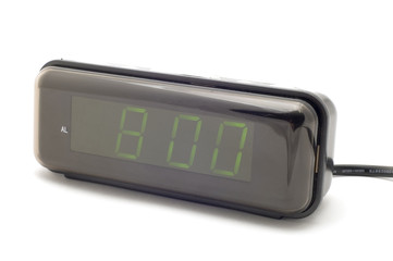 electronic clock on white