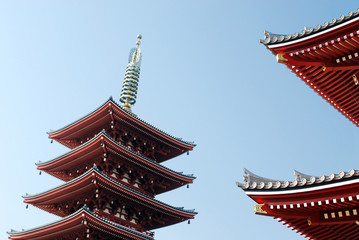 Fototapeta na wymiar Senso-ji (Pure Land) Buddhist Temple, Asakusa, Tokyo, Japan