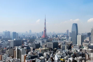 Poster Skyline van Tokio © Michael Boeck