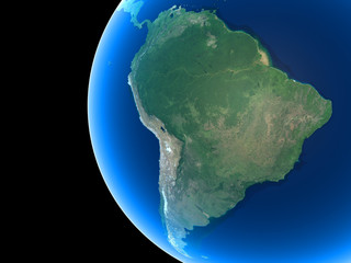 South America as seen from space