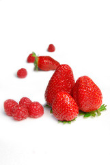 fraises et framboises