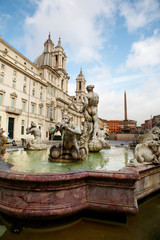Fototapeta na wymiar Piazza Navona Fountain