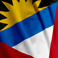 Antigua and Barbudan Flag Closeup