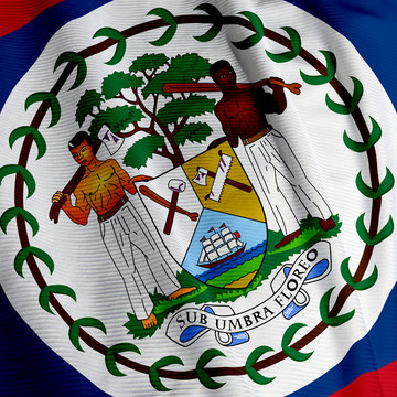 Belizean Flag Closeup