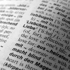 Fototapeta premium German dictionary - Love - Liebe