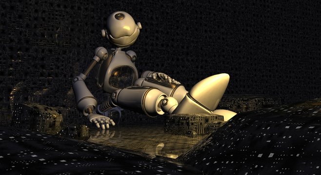 robot sleeping